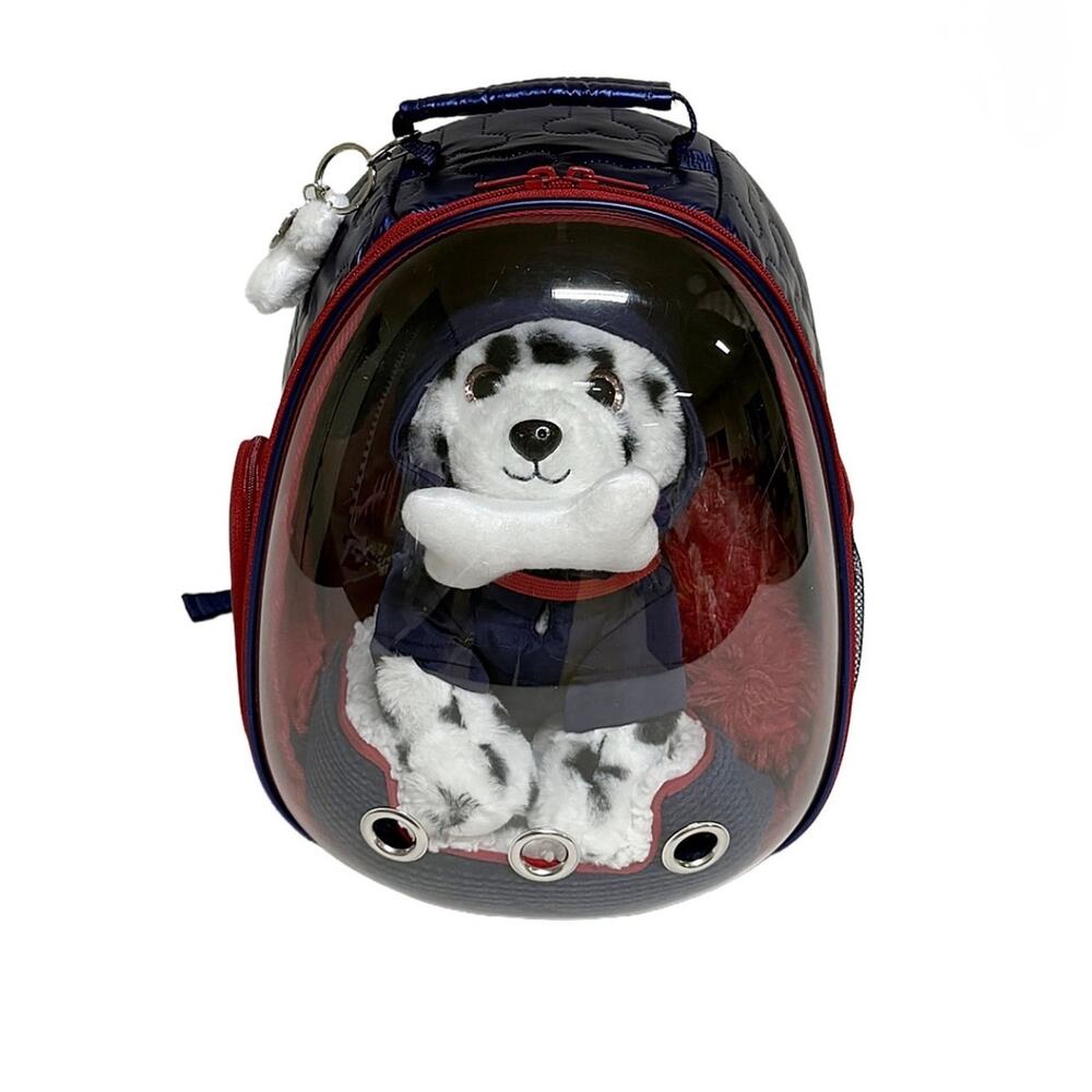 Plush Pet Carrier Backpack w/ Dalmatian